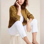 Anthropologie Maeve Golden Tan Silky Bomber Jacket Women’s Size Small S Photo 2