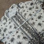 Max Studio Black And White Floral Button Up Shirt Size XL Photo 9