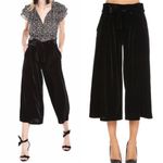 MISA Los Angeles  Black Velvet Cropped Wideleg Pant size small Photo 13