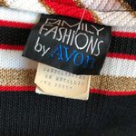 Avon Fashions Large Sleeveless Tank, White Black Red Gold Tank Top, 70s Tank Top Photo 9