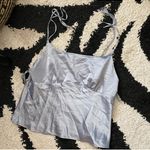Topshop NWT  Blue Tie-Strap Satin Camisole US 6 Photo 2