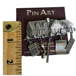 Pin Art House Real‎ Estate Sold Contract Sale Silver Charms Brooch VINTAGE NEW Photo 1