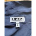 EXPRESS The Portofino Shirt Blue Button Front Size Small Lightweight Polyester Photo 2