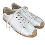 Soludos Espadrille Shoes Sneakers Lace Up White Natural Size 9 Photo 3