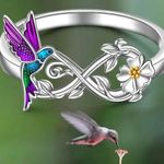 Hummingbird Gorgeous Silver   Ring Size 7 Photo 1