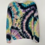 Mother The Hugger Colorful Tie Dye Sweatshirt in Swirling Secrets Blue Size XS Photo 5