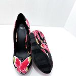 Elle “Jessica” Butterfly / Floral Black Pink Platform Y2K Wedge Heels - Size 8 Photo 1