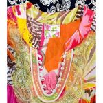 Free People  Womens Dress Pink Mini Patchwork Paisley Necklace A Line Boho Small Photo 3