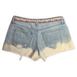 Jessica Simpson Embroidered Frayed Hem Distressed Denim Shorts Photo 2
