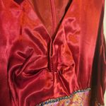 ABS Allen Schwartz ABS By Allen Schwartz Brocade Red Floral Dress Size 12 Formal Regal Fancy Photo 5