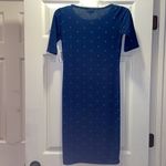 LuLaRoe  Navy & Royal Blue polka dot bodycon dress Photo 6