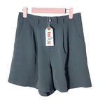 NWT Dark Gray Tailored‎ High Waist Wide Leg Shorts with Pockets Photo 4