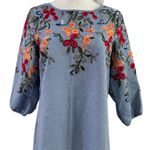Kindred Anthropologie Top Women’s Embroidered 3/4 Sleeves Photo 0