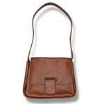 Vintage Genuine Leather Shoulder Bag Single Strap & Pockets Made In Columbia Tan Photo 1