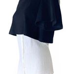 Anthropologie Passport Off the Shoulder Mixed Media Top Black & White XS Photo 3