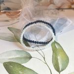 Chic Royal Blue and White Beaded Bracelets Photo 0