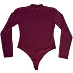 Babaton NEW  Aritzia Size XL Thong Bodysuit Plum Wine Stretch Photo 0