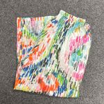 Jams World  Paisley Rain cropped pants geometric pink green blue size small Photo 4