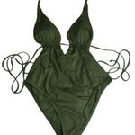 l*space L* ☼ Pamela Plunging Strappy Open Back One Piece Swimsuit ☼ Olive Green 10 Photo 4