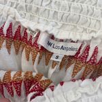 Johnny Was JW Los Angeles Embroidered Linen Skirt Size Small Photo 4