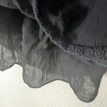 ZARA Trafaluc Black Crop Top Blouse Eyelet Lace Gauzy Sz L WhimsyGoth Witchy Photo 3