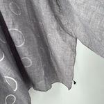 TREZO Wrap Shawl Circles Lagenlook Gray White Artsy Art Funky Cotton Blend Light Photo 12
