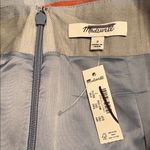 Madewell women’s Single-Pleat Linen blend Mini Skirt blue orange plaid Sz 2 NWT Photo 7