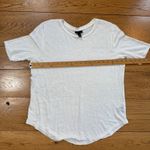 Who What Wear T shirt Winter White 100% linen crew neck shirt sleeve tee SZ XXL Photo 4