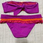 Becca  Strapless Colorful Ruffle Bikini Set Photo 4