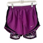 Nike  Dri-Fit Purple 2 in 1 Athletic Cycling Shorts Women’s Size Small Photo 0