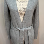 Akris  Bergdorf Goodman Reversible Longline Cardigan Striped Sz 6 Flaw Gray Blue Photo 0