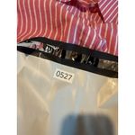 CHAPS  Pink‎ Striped Button Up Shirt 3X XXXL Collared 3/4 Sleeve Top White Casual Photo 10