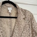 Size 3 Cream Cropped Blazer Lace Sequin Jacket‎ Formal Chicos Size XL Photo 8