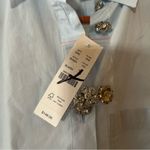 J.Crew Garçon Classic Shirt Jewel Buttons Poplin Organic Cotton Blue NWT $148 Photo 4