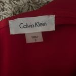 Calvin Klein Red Ruffled Midi Dress Photo 1