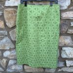 Kasper  Green Eyelet Pencil Skirt linen blend size 12 Photo 2