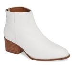 Seychelles  White Floodplain Pebbled Leather Booties Size 8 Photo 1