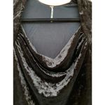 Free People Perfect Date Black Velvet Cowlneck Top NWT Photo 5