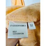 LOUNA Orange Square Neckline Puff Sleeves Chic Flowy Midi Dress size Medium Photo 8