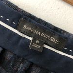 Banana Republic Womens Sloan Dress Pants Skinny Plaid Stretch Navy Blue Size 8 Photo 2