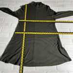 Comfy USA Tunic‎ Top Womens XL Green Black Stripe Mock Neck Lagenlook Flowy Knit Photo 1