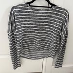 Sabo Skirt  White Grey Striped Long sleeve Shirt Photo 2