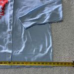 Lands' End  Women's Long Sleeve Cardigan Light Sky Blue Hibiscus Size 1X Photo 4