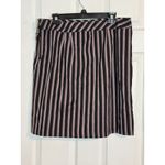 Ann Taylor  Loft Women's Purple/black Striped Pencil Skirt, Pockets, Size 14 Photo 2