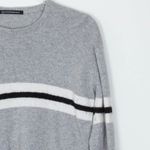 Brandy Melville Wool Cashmere Blend Long Sleeve Gray Striped Sweater Photo 4