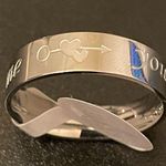 Arrow with heart me and you titanium ring size 8 Photo 2