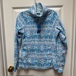 Columbia  Glacial IV Womens S Print Half Zip Fleece Pullover Serenity 80s Stripe Photo 2