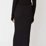 Toteme NWOT black ribbed Murano knit slip midi skirt size medium Orig. $290 Photo 2