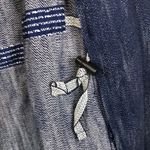 CAbi Women’s Dark Blue Cotton Soft Denim Asymmetrical Zipper Hooded Jacket Photo 9