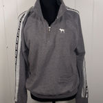 Pink Coconut Boutique PINK Victoria's Secret Pullover Womens Small Quarter Zip Sweatshirt Dog Pockets Photo 0
